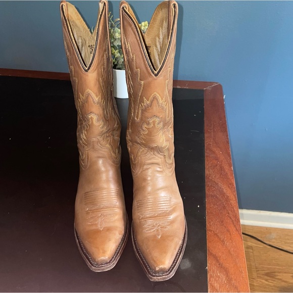 Old West women’s Tan Canyon cowboy boots - size 8 - Picture 3 of 8